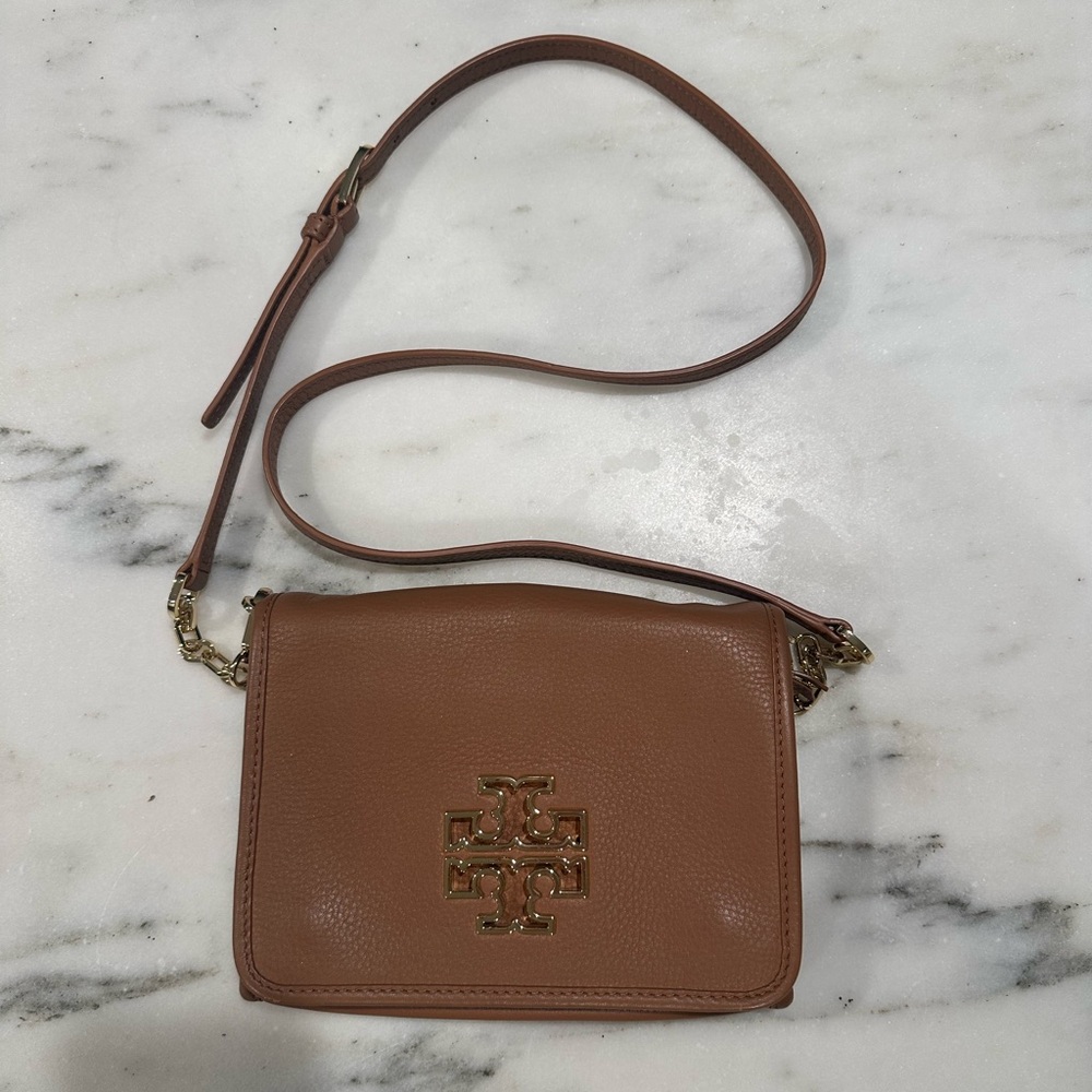 Tory Burch Tan Leather Crossbody Bag